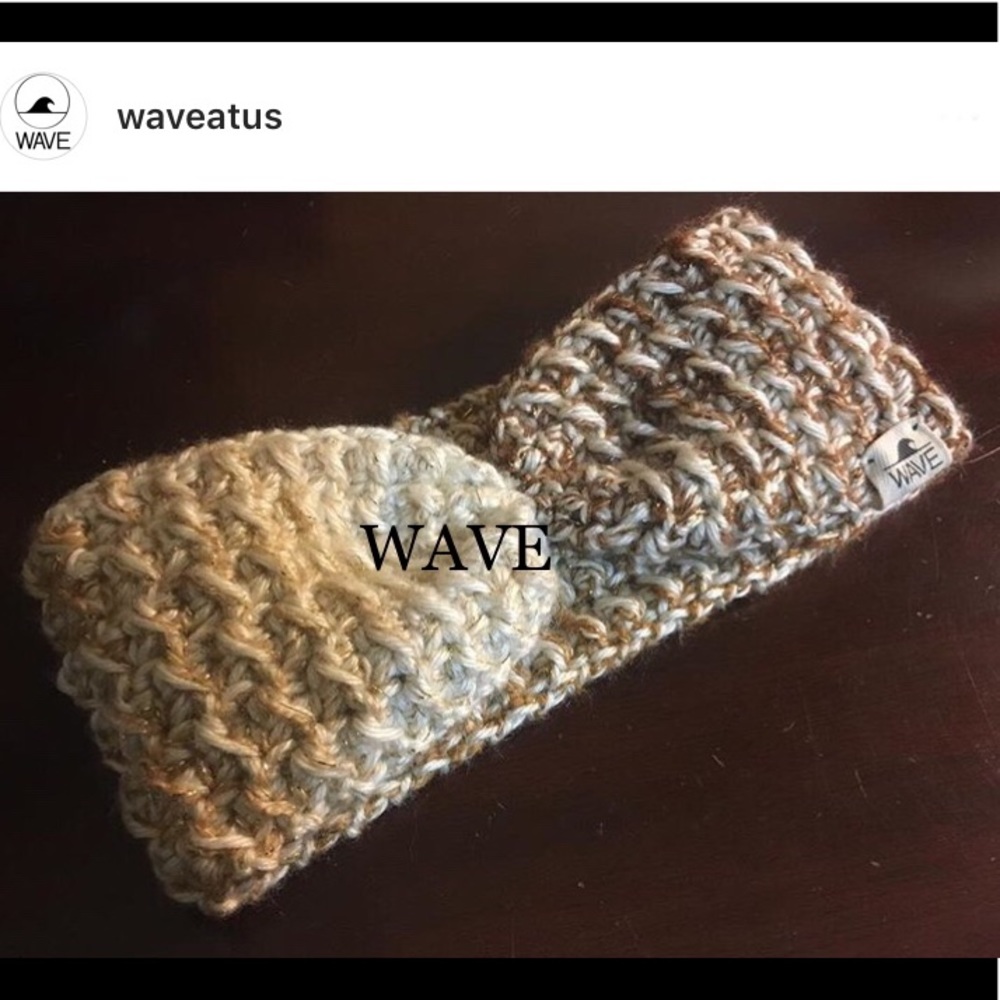 WAVE Custom designed headband. Acrylic or wool. - Picture 3 of 11